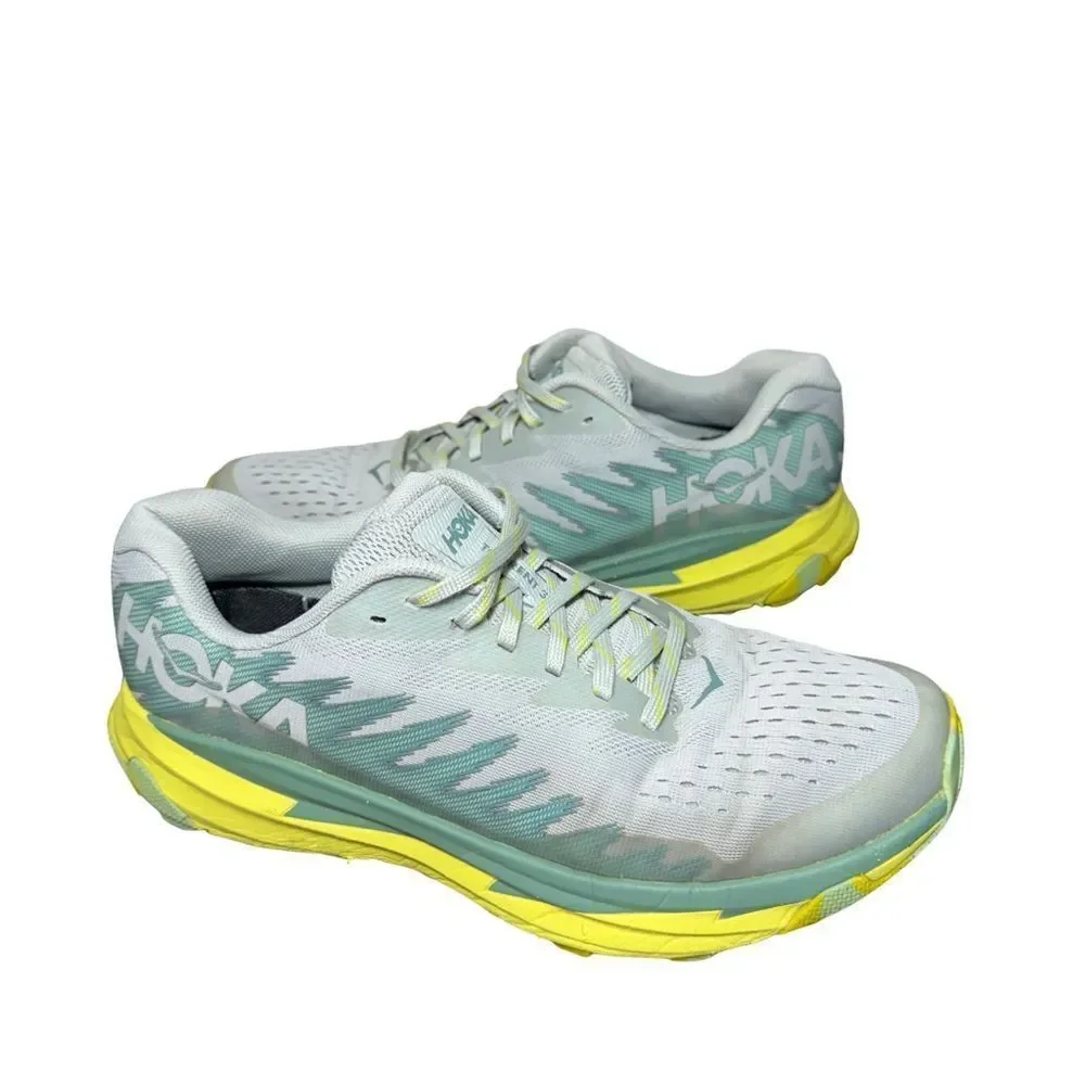 Hoka Women's Athletic Shoes - Light Gray and Lime torrent 3 size 8.5 B